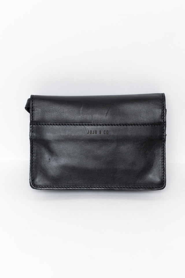 Fuji Black Leather Sling Bag image 3