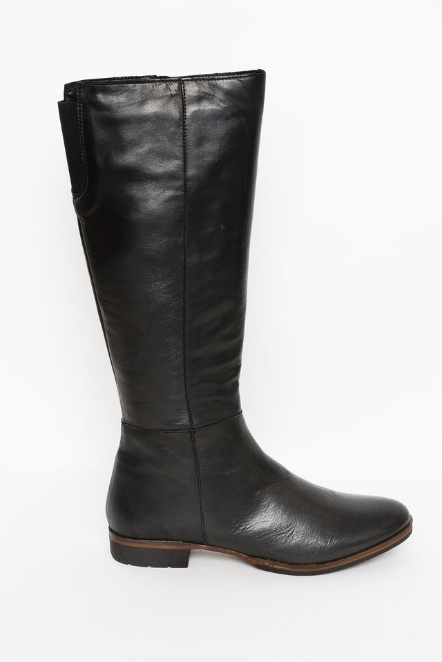 Gaetan Black Leather Long Boot image 1