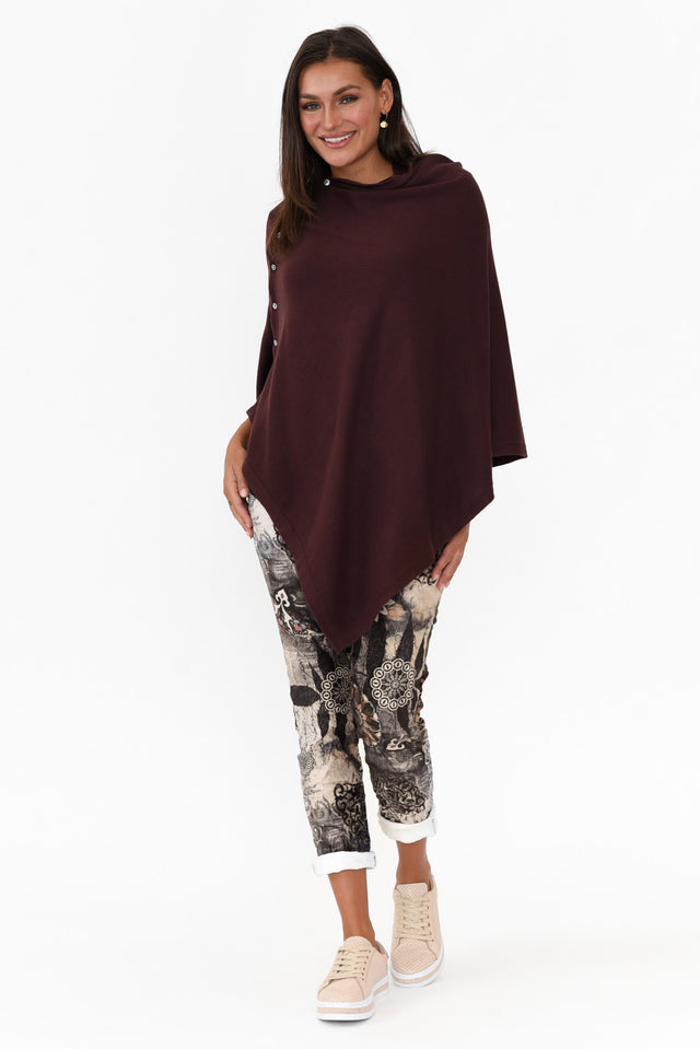 Gisele Brown Button Up Poncho image 4