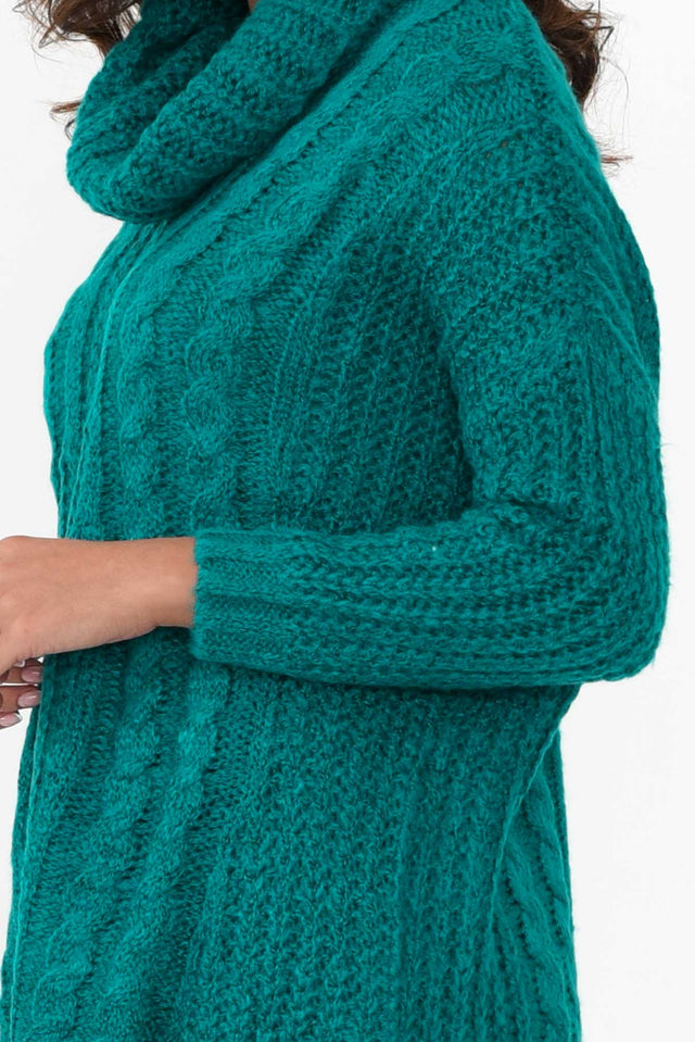 Hamlin Blue Roll Neck Jumper