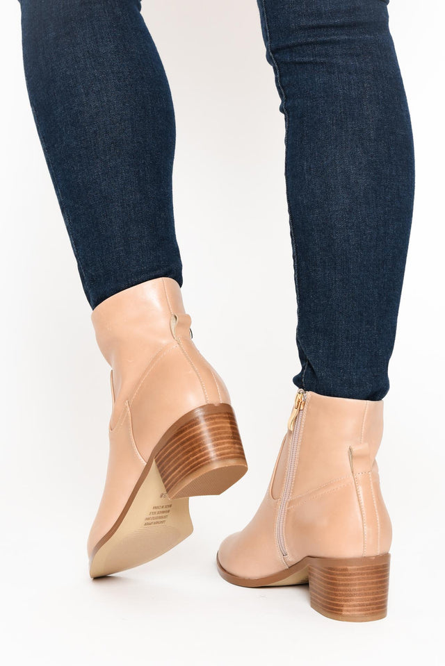 Haven Nude Leather Ankle Boot image 4