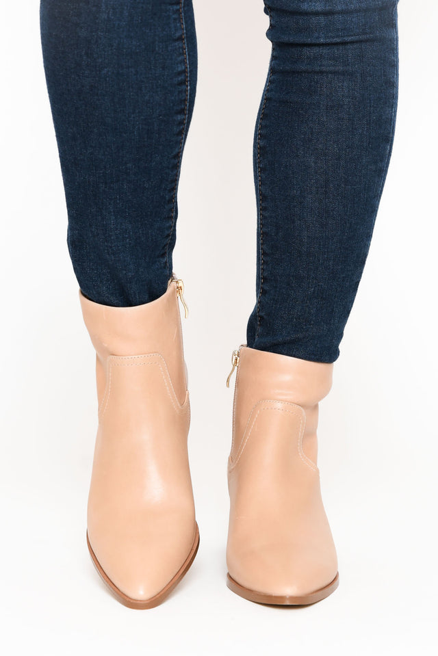 Haven Nude Leather Ankle Boot image 7