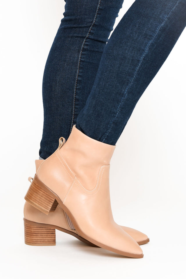 Haven Nude Leather Ankle Boot image 1