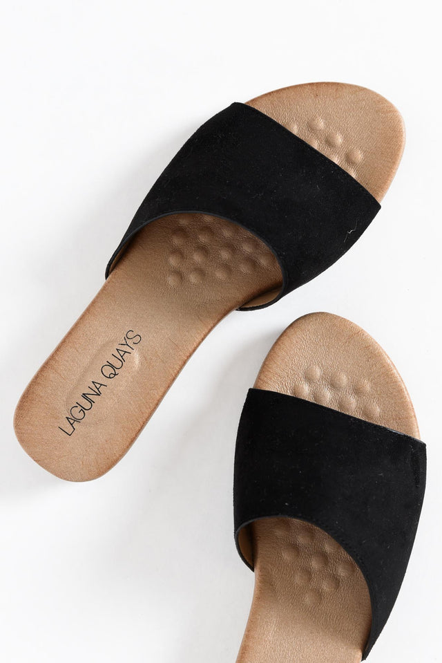 Kaia Black Asymmetrical Slide