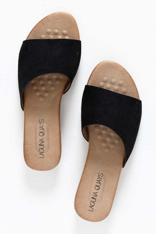 Kaia Black Asymmetrical Slide