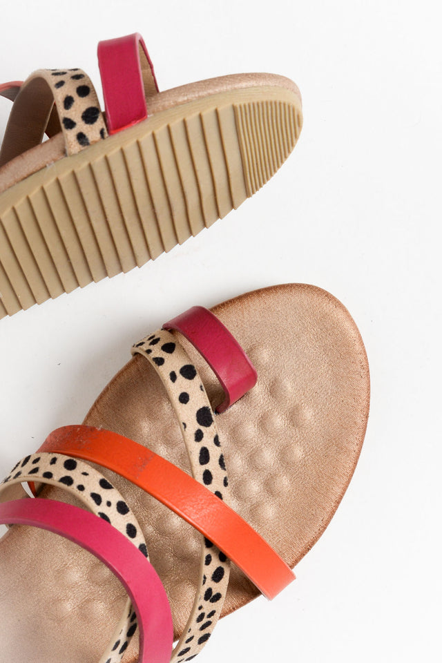 Kalua Fuchsia Cheetah Strappy Slide