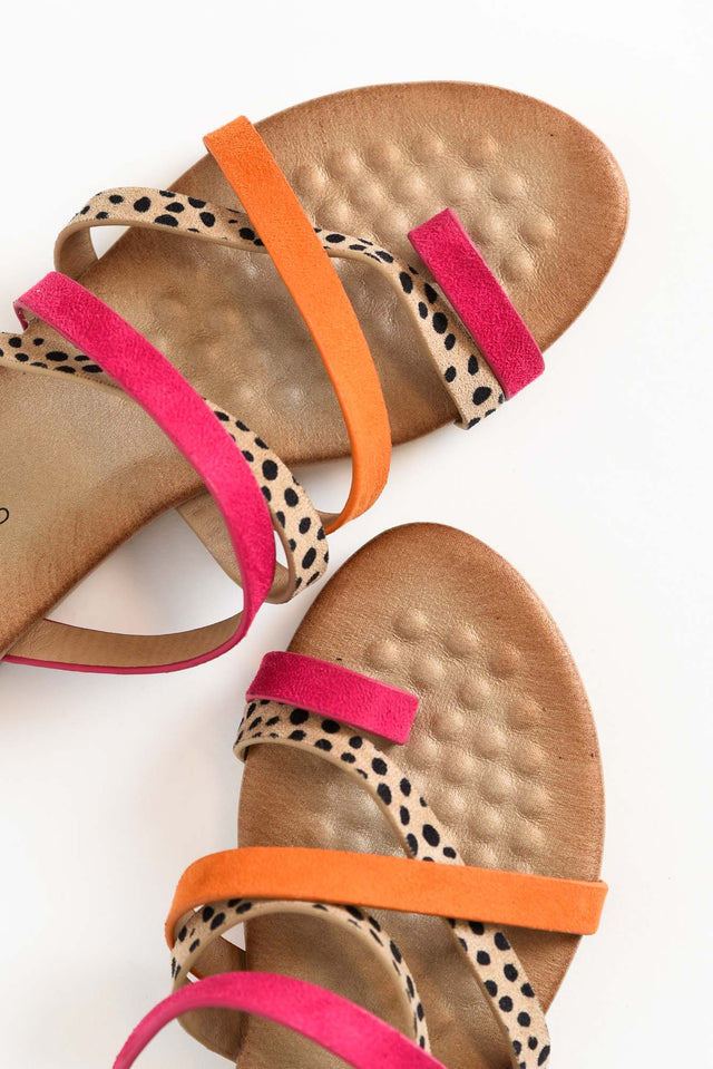Kalua Fuchsia Cheetah Strappy Slide