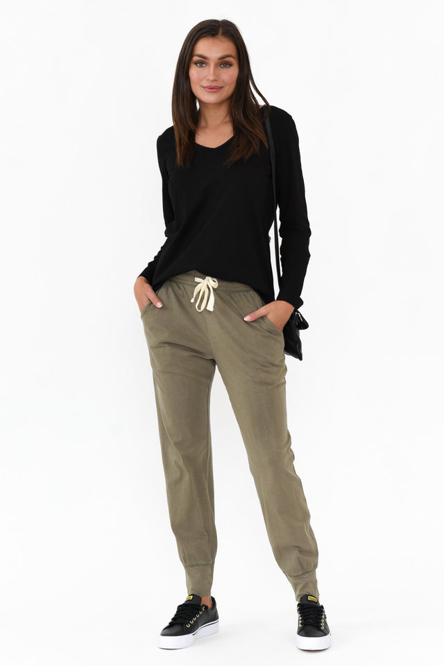 Khaki Wash Out Lounge Pants