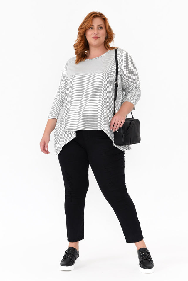 Zadie Distressed Black Stretch Jeans