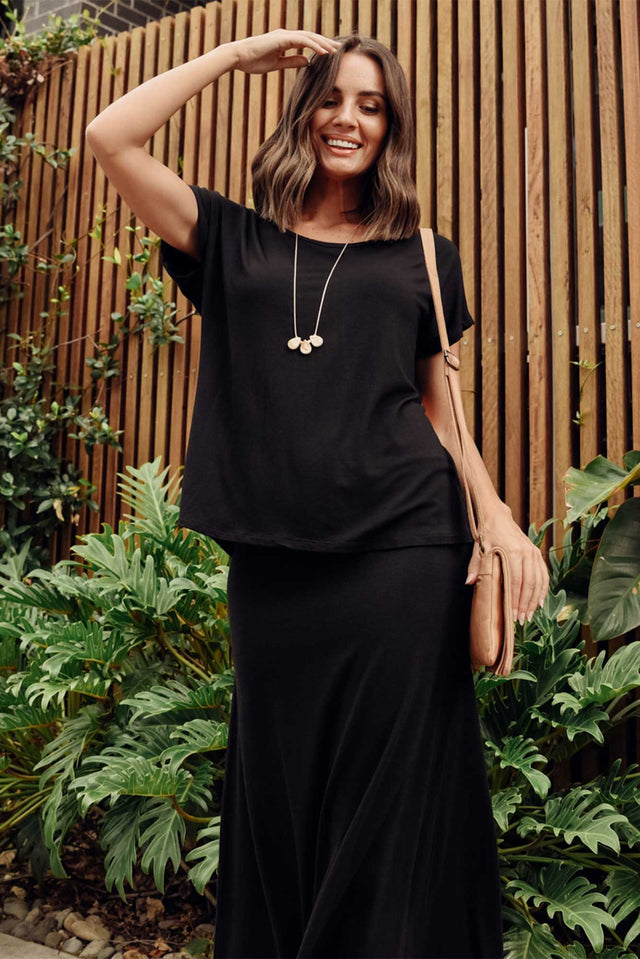 Eadie Black Bamboo Top