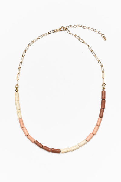 Lavida Blush Beaded Necklace