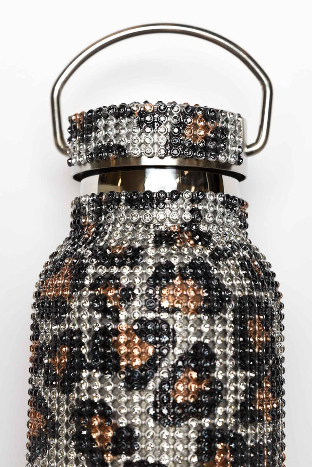 Leopard Large Diamante Water Bottle image 2