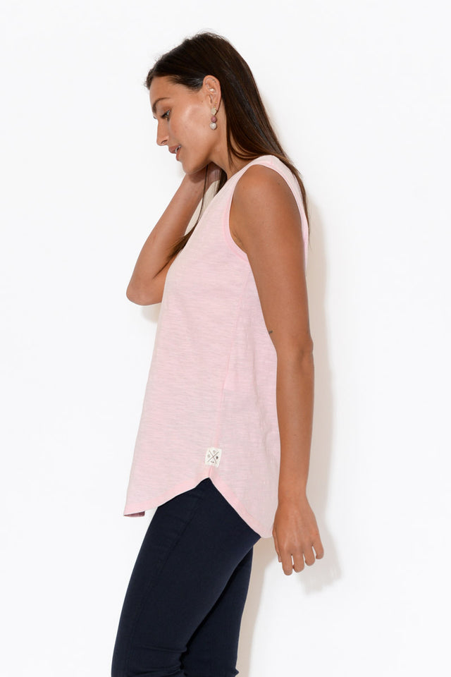 Light Pink Cotton Scoop Tank