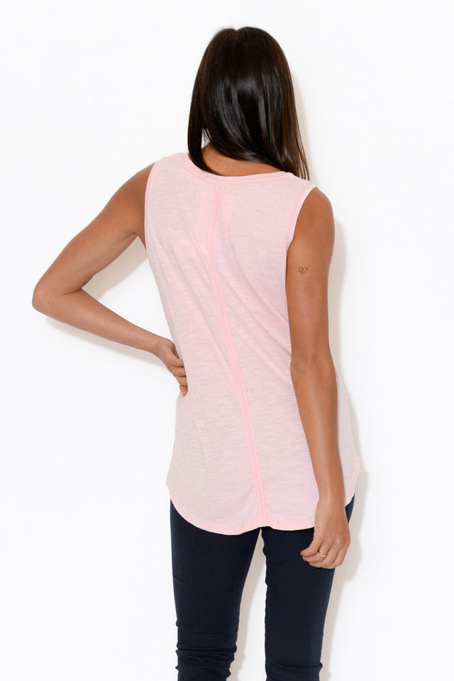 Light Pink Cotton Scoop Tank