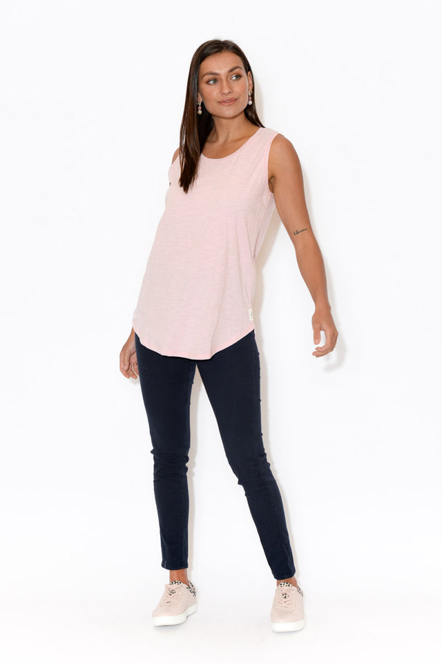 Light Pink Cotton Scoop Tank