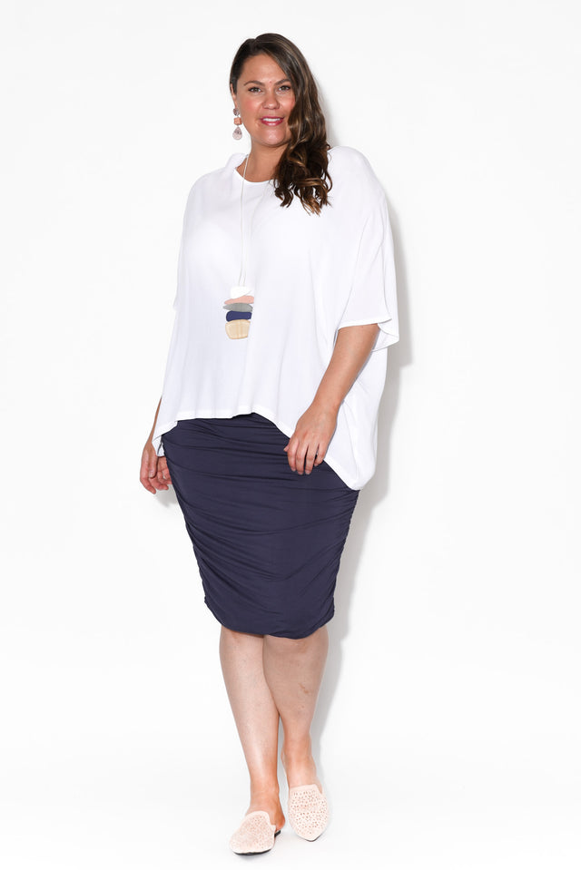 Mali White Drape Top