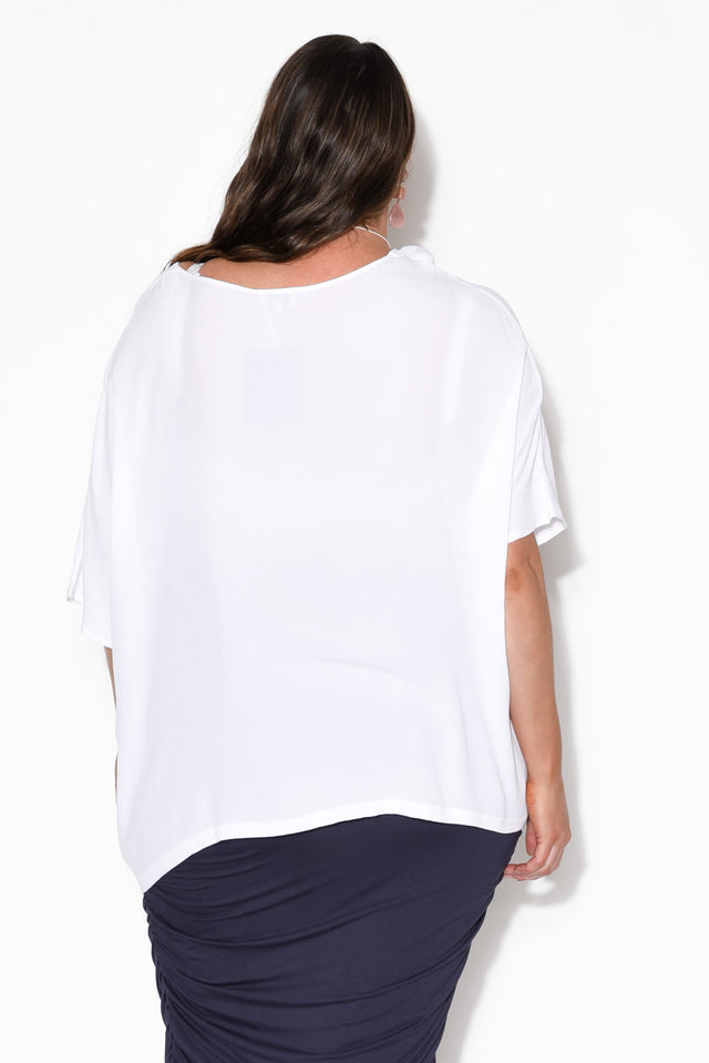 Mali White Drape Top