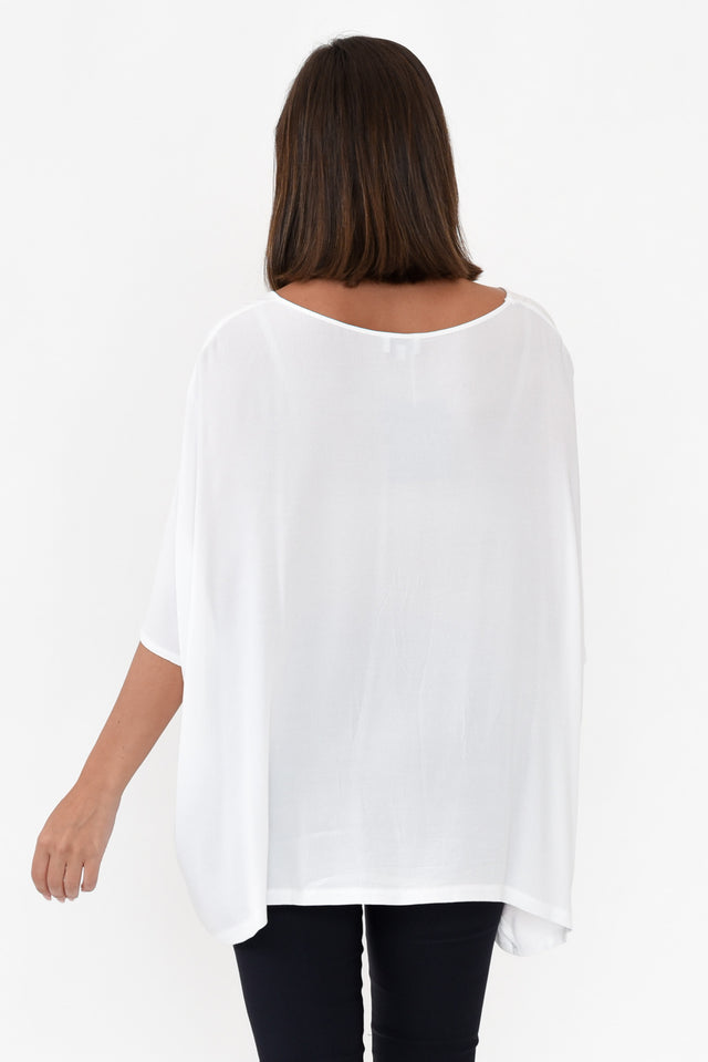 Mali White Drape Top
