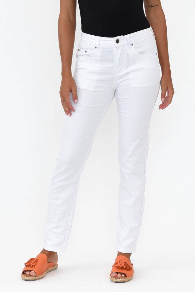 Marvel White Denim Slim Jean   alt text|model:Brontie;wearing:AU 10 / US 6