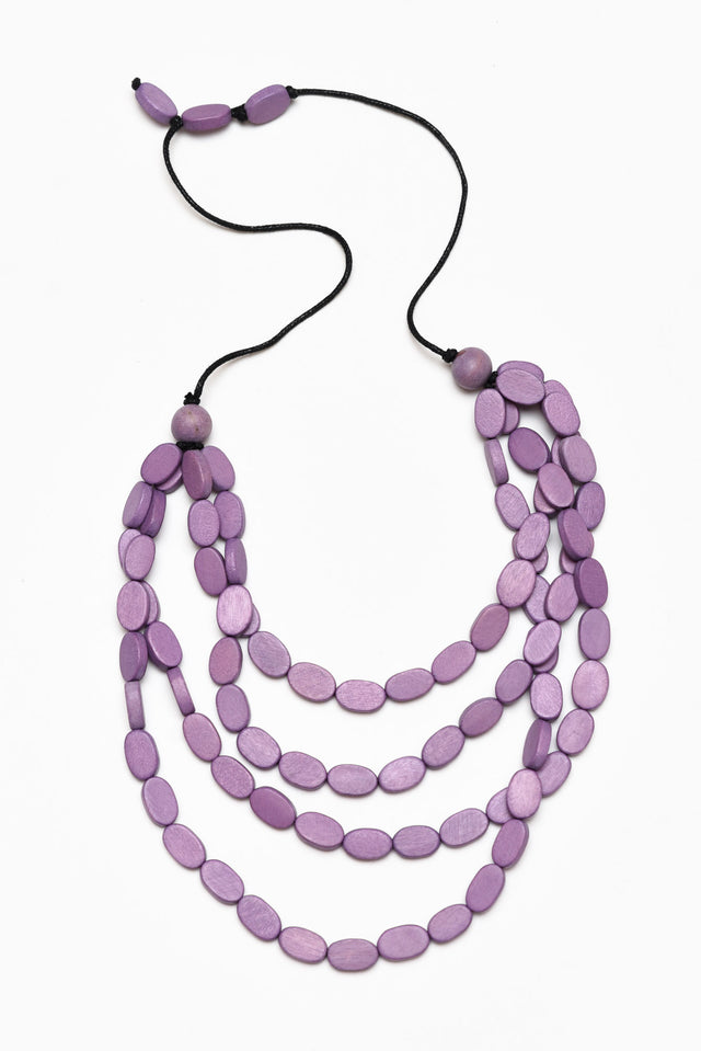 May Purple Beaded Necklace image 1