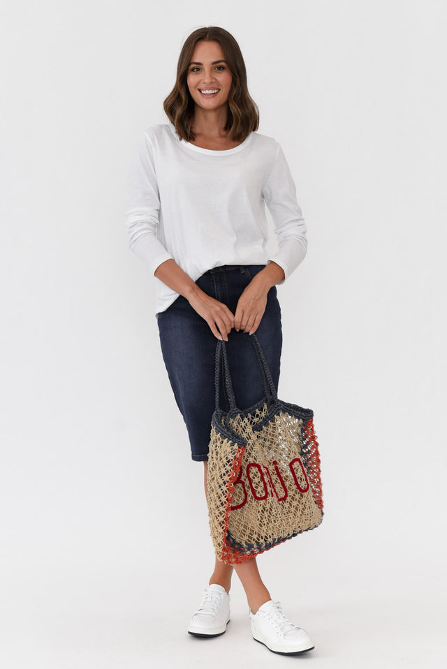 Megan White Cotton Long Sleeve Top