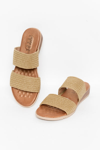 Mister Natural Raffia Slide
