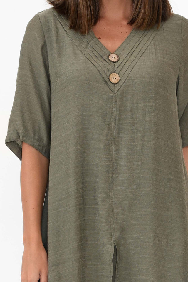 Nala Khaki Layers Dress