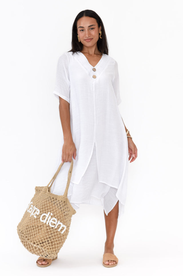 Nala White Layers Dress   alt text|model:Demi;wearing:AU 10 / US 6