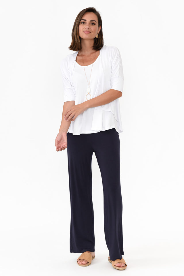 Opal White Bamboo Cardigan