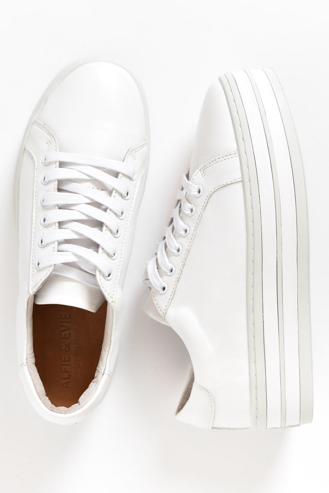 Oracle White Leather Platform Sneaker