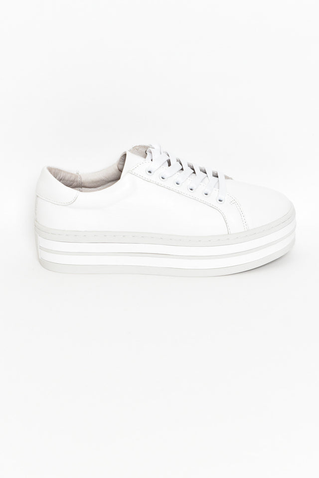 Oracle White Leather Platform Sneaker