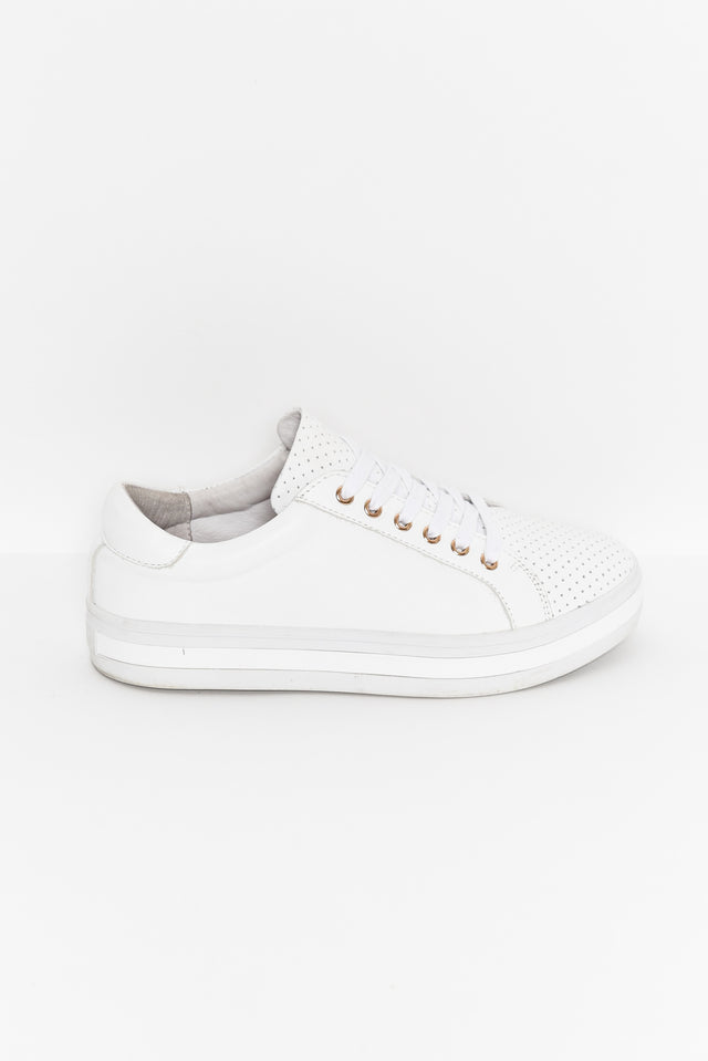 Paradise White Leather Sneaker image 9