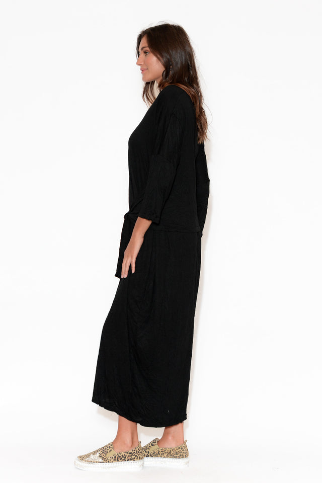 Patricia Black Crinkle Cotton Tie Dress