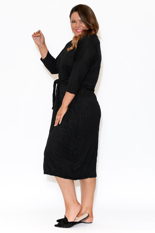 Patricia Black Crinkle Cotton Tie Dress