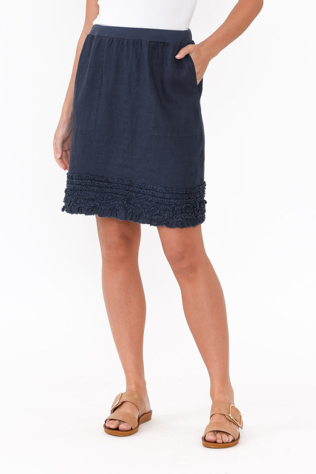 Phillipa Blue Ruffle Hem Skirt   alt text|model:MJ;wearing:AU 10 / US 6 image 1