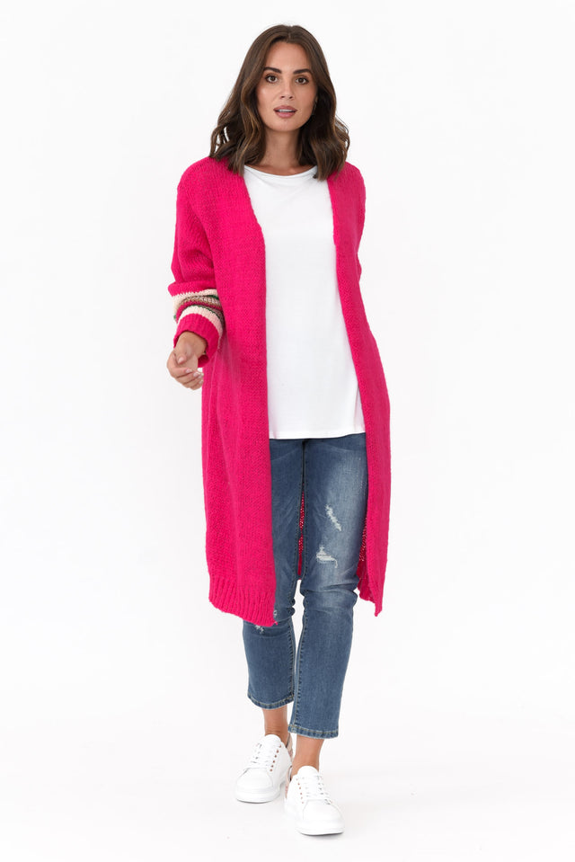Pippi Hot Pink Wool Cardigan
