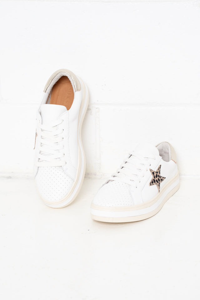 Pixie Star White Leopard Leather Sneaker image 4