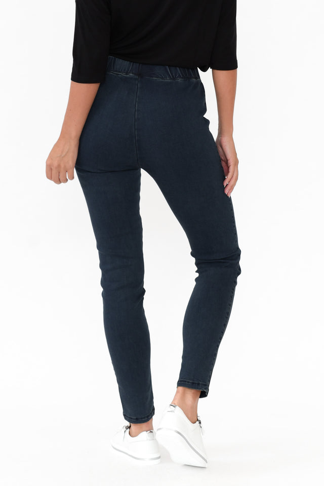 Polly Blue Cotton Stretch Pants