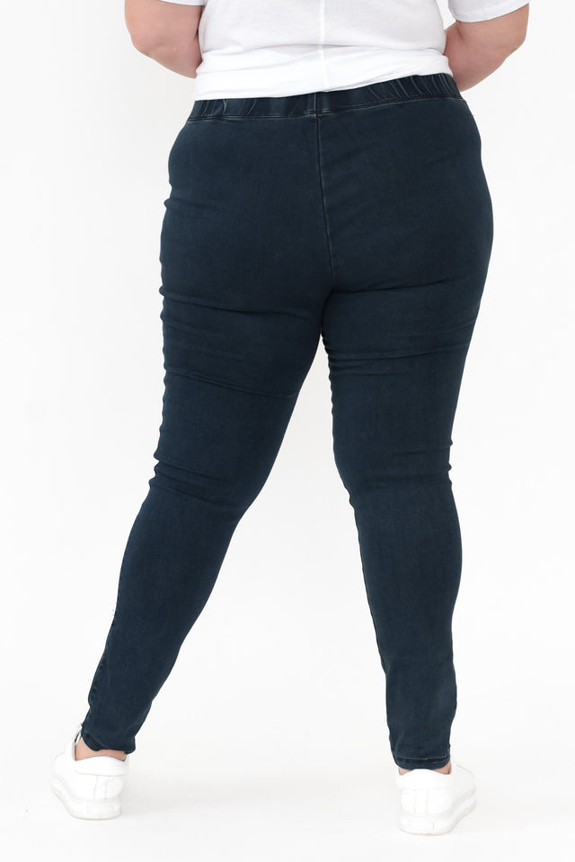 Polly Blue Cotton Stretch Pants