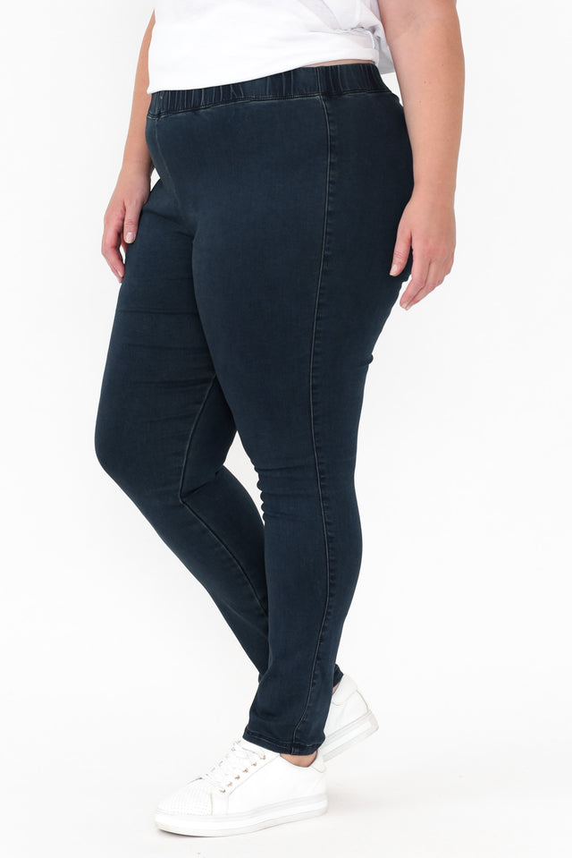 Polly Blue Cotton Stretch Pants