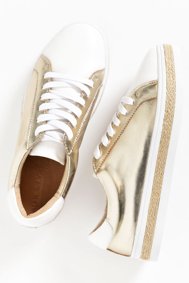 Princeton Gold Leather Sneaker