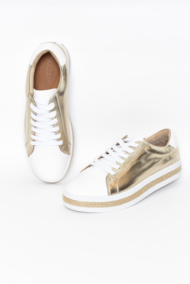 Princeton Gold Leather Sneaker