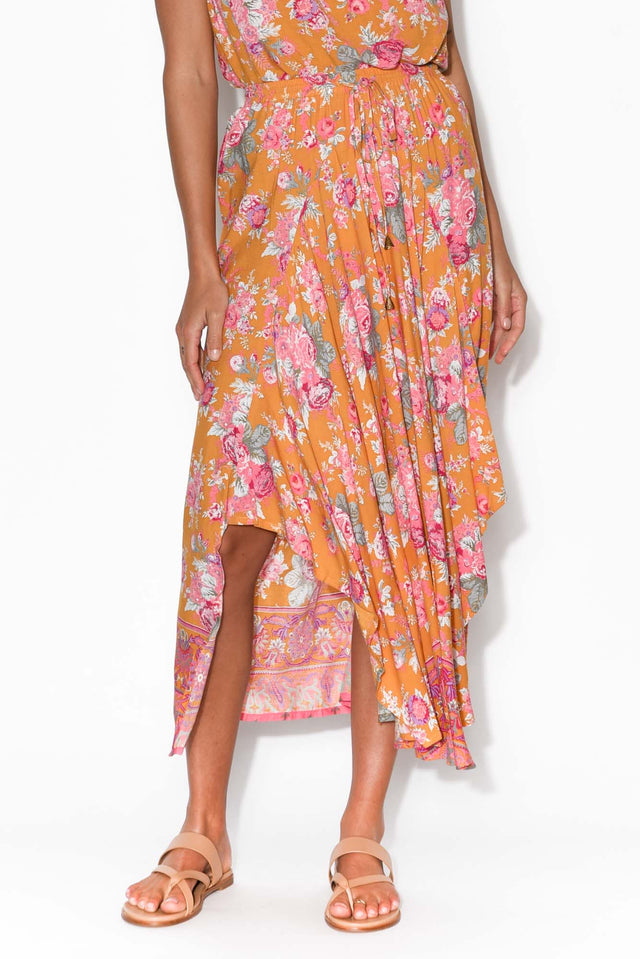Rara Antique Floral Midi Skirt   alt text|model:Brontie;wearing:S image 1