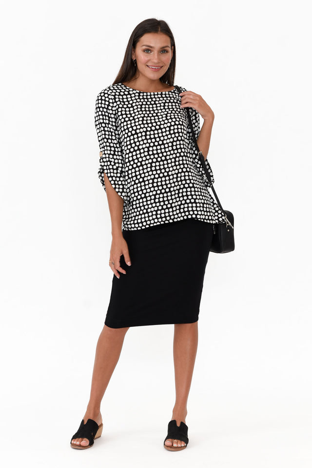 Whitney Black Bamboo Tube Skirt