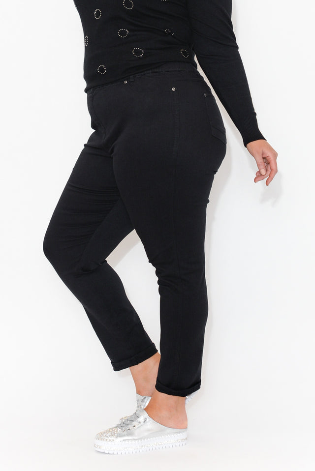 Reed Black Stretch Cotton Pants