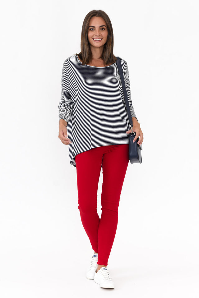 Reed Red Stretch Cotton Pants