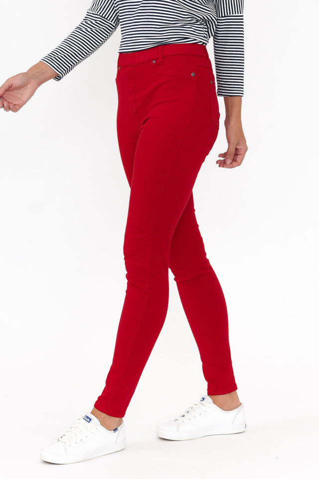 Reed Red Stretch Cotton Pants