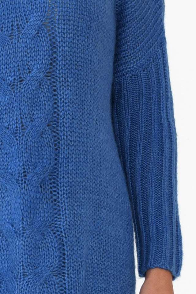 Rinna Cobalt Cable Knit Detail Jumper