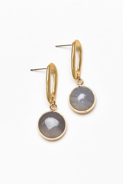Samira Gold Mocha Drop Earrings