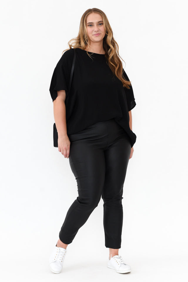 Sawyer Black Wet Look Pants